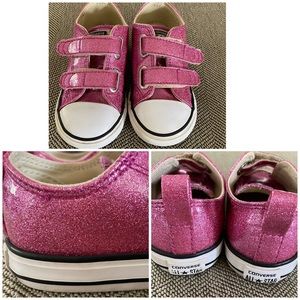 Converse Pink Glitter Shoes